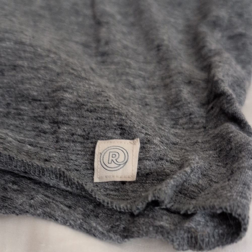 Marine Layer Short Sleeve Henley, Dark Heather Grey, Size L - Picture 4 of 6